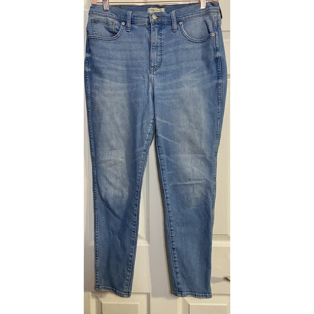 Madewell Womens Jeans 32T Blue Skinny Denim Pant HIgh Rise Cropped